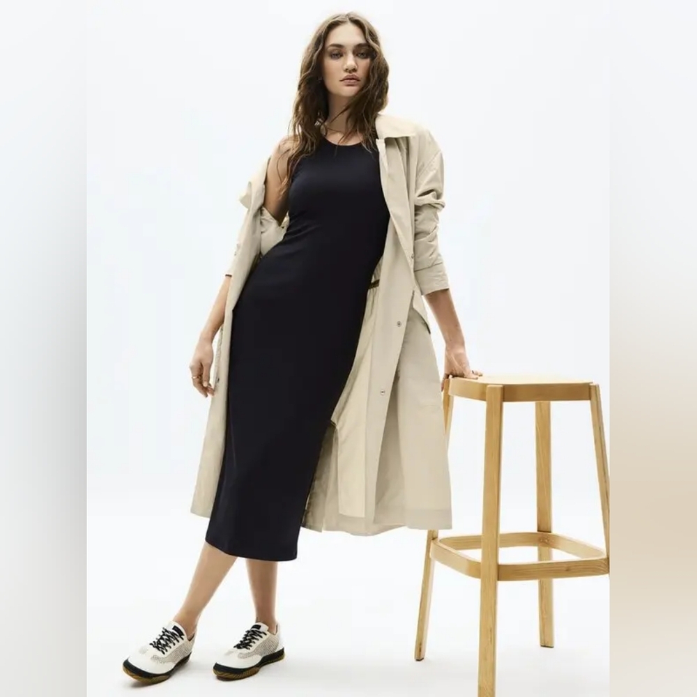 NWT Athleta Luna Trench Coat Tan Size M L XL